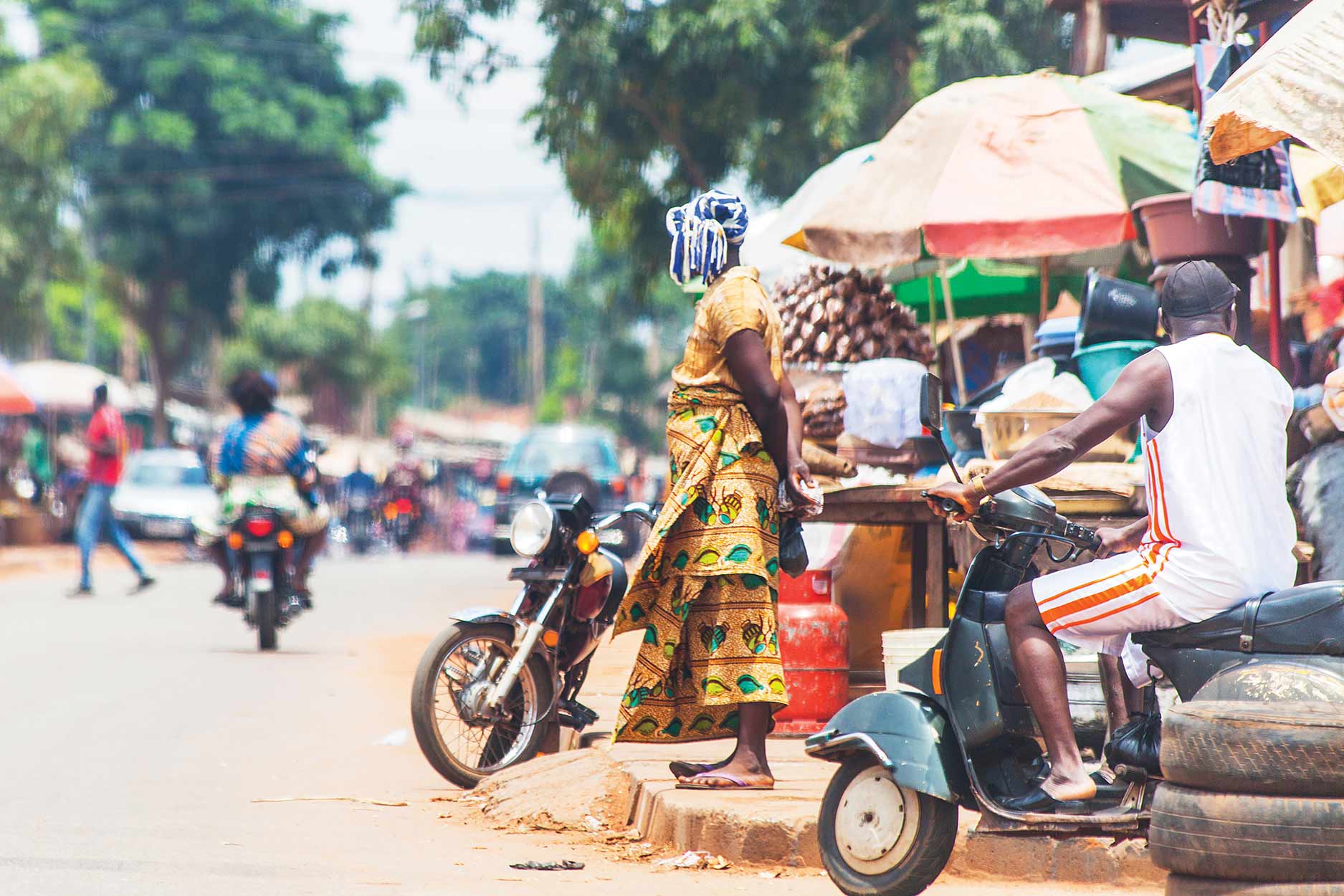 Copy of African street scene Benin